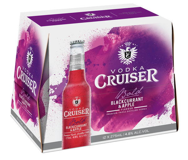 Cruiser Blackcurrant & Apple 4.8% 12 Pack Bottles 275ml