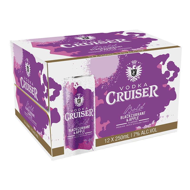Cruiser Blackcurrant & Apple 7% 12 Pack Cans 250ml