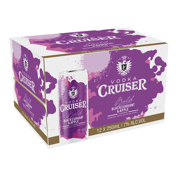 Cruiser Blackcurrant & Apple 7% 12 Pack Cans 250ml