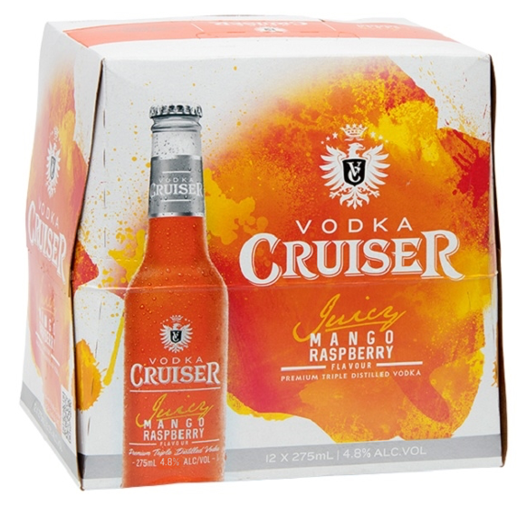 Cruiser Mango Raspberry 4.8% 12 Pack Bottles 275ml