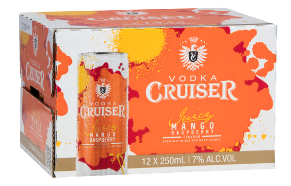 Cruiser Mango Raspberry 7% 12 Pack Cans 250ml