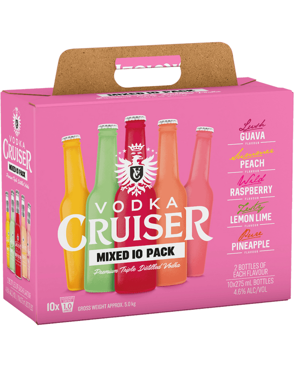 Cruiser Mixed 4.6% 10 Pack Bottles 275ml