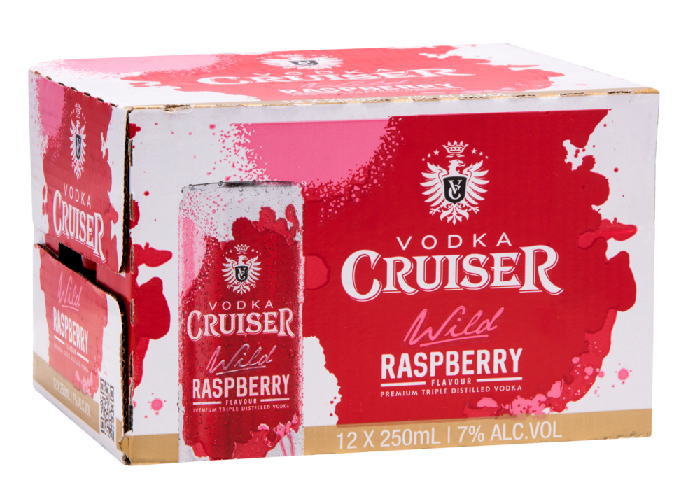 Cruiser Raspberry 7% 12 Pack Cans 250ml