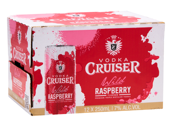 Cruiser Raspberry 7% 12 Pack Cans 250ml
