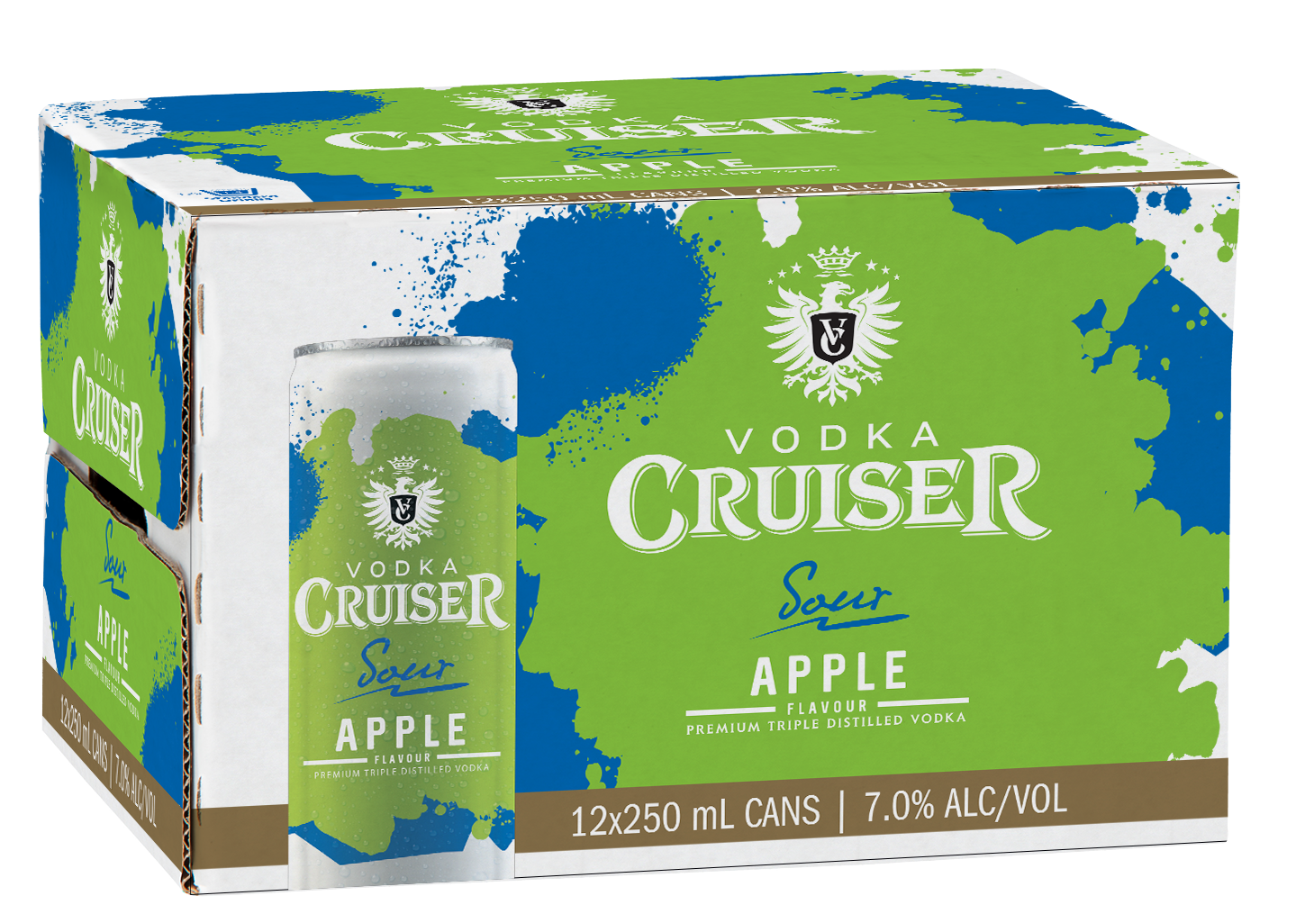 Cruiser Sour Apple 7% 12 Pack Cans 250ml