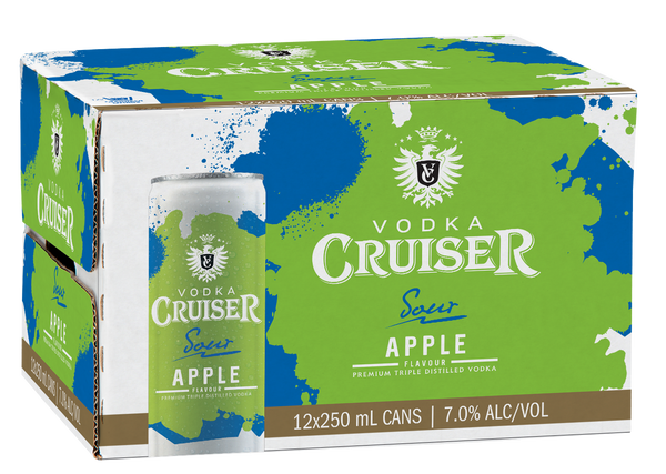 Cruiser Sour Apple 7% 12 Pack Cans 250ml