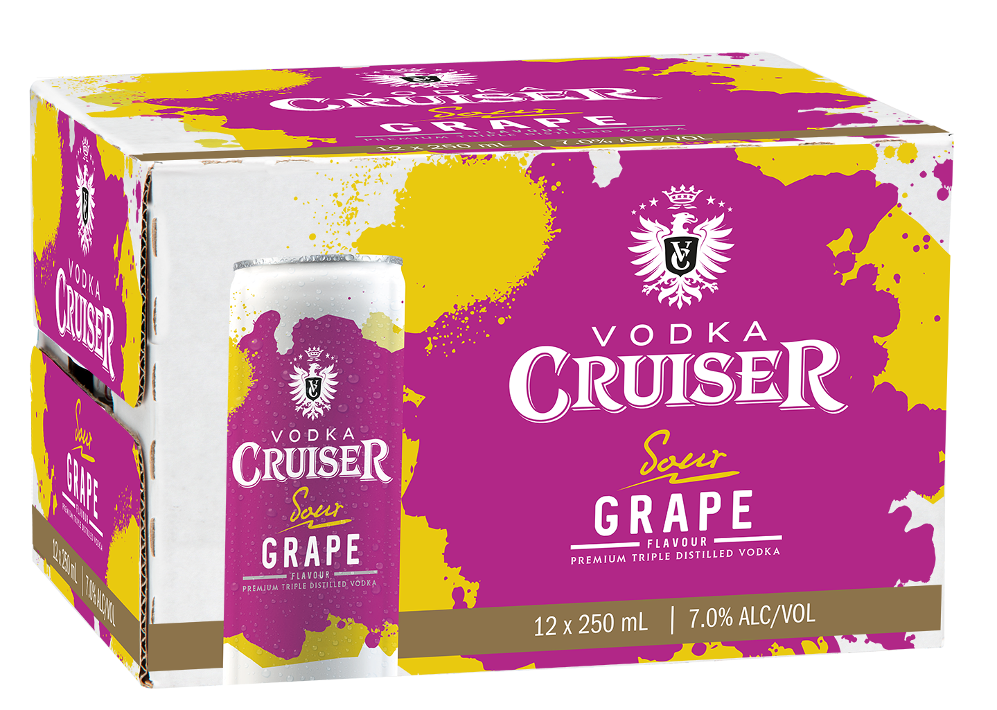 Cruiser Sour Grape 7% 12 Pack Cans 250ml
