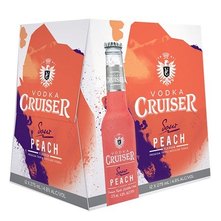 Cruiser Sour Peach 4.8% 12 Pack Bottles 275ml