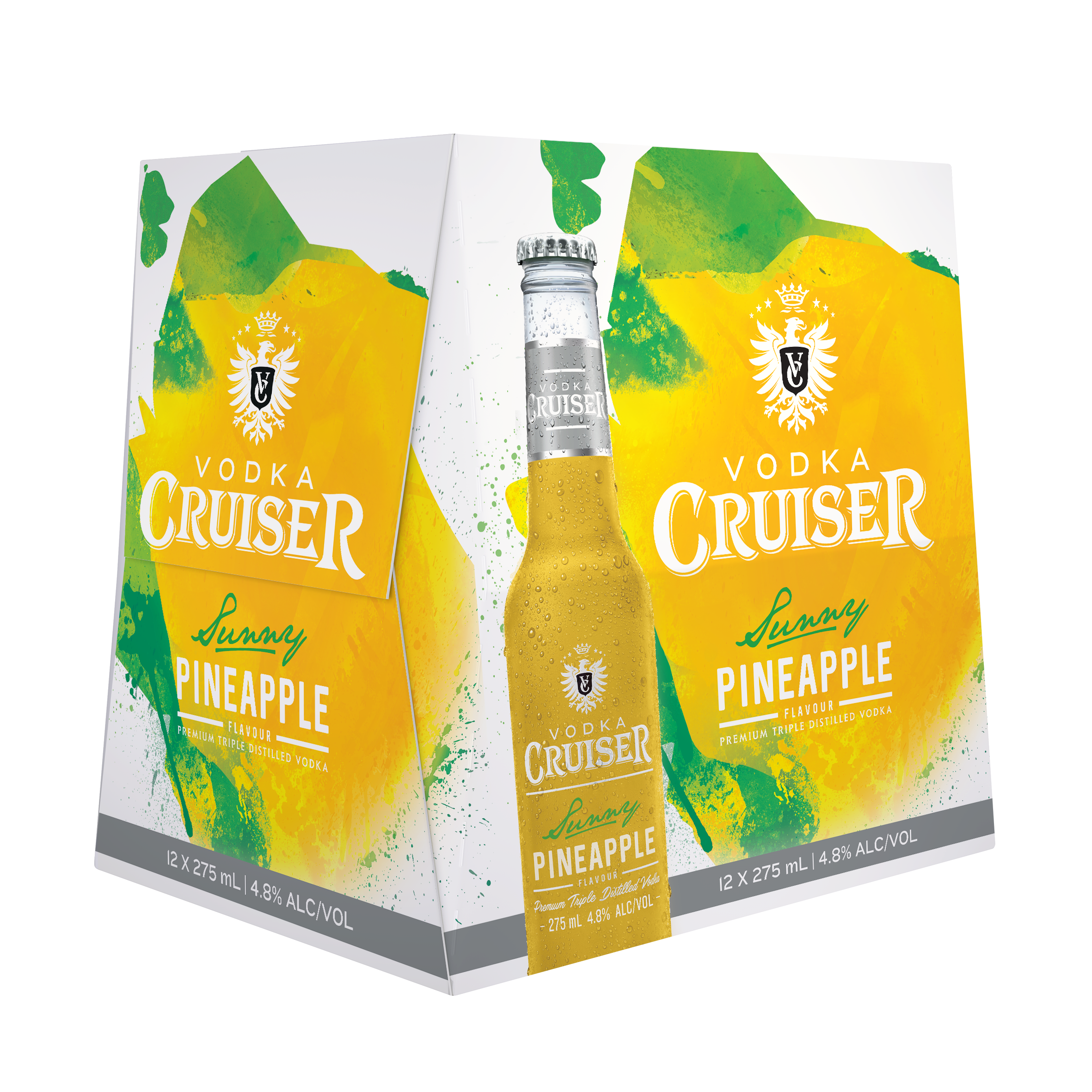 Cruiser Sunny Pineapple 4.8% 12 Pack Bottles 275ml