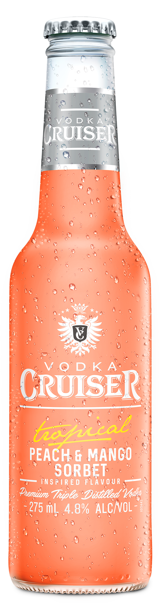 Cruiser Tropical Peach & Mango Sorbet 4.8% 12 Pack Bottles 275ml