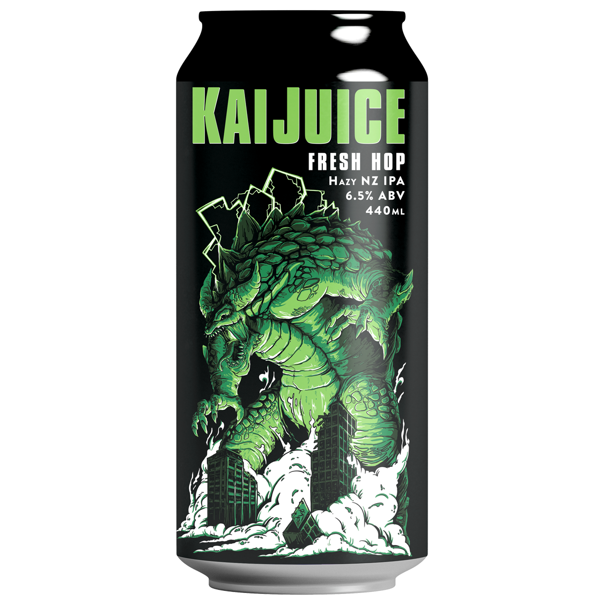 Double Vision Brewing Kaijuice Fresh Hop Hazy NZIPA Can 440ml
