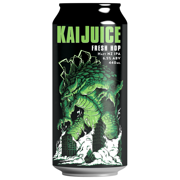 Double Vision Brewing Kaijuice Fresh Hop Hazy NZIPA Can 440ml