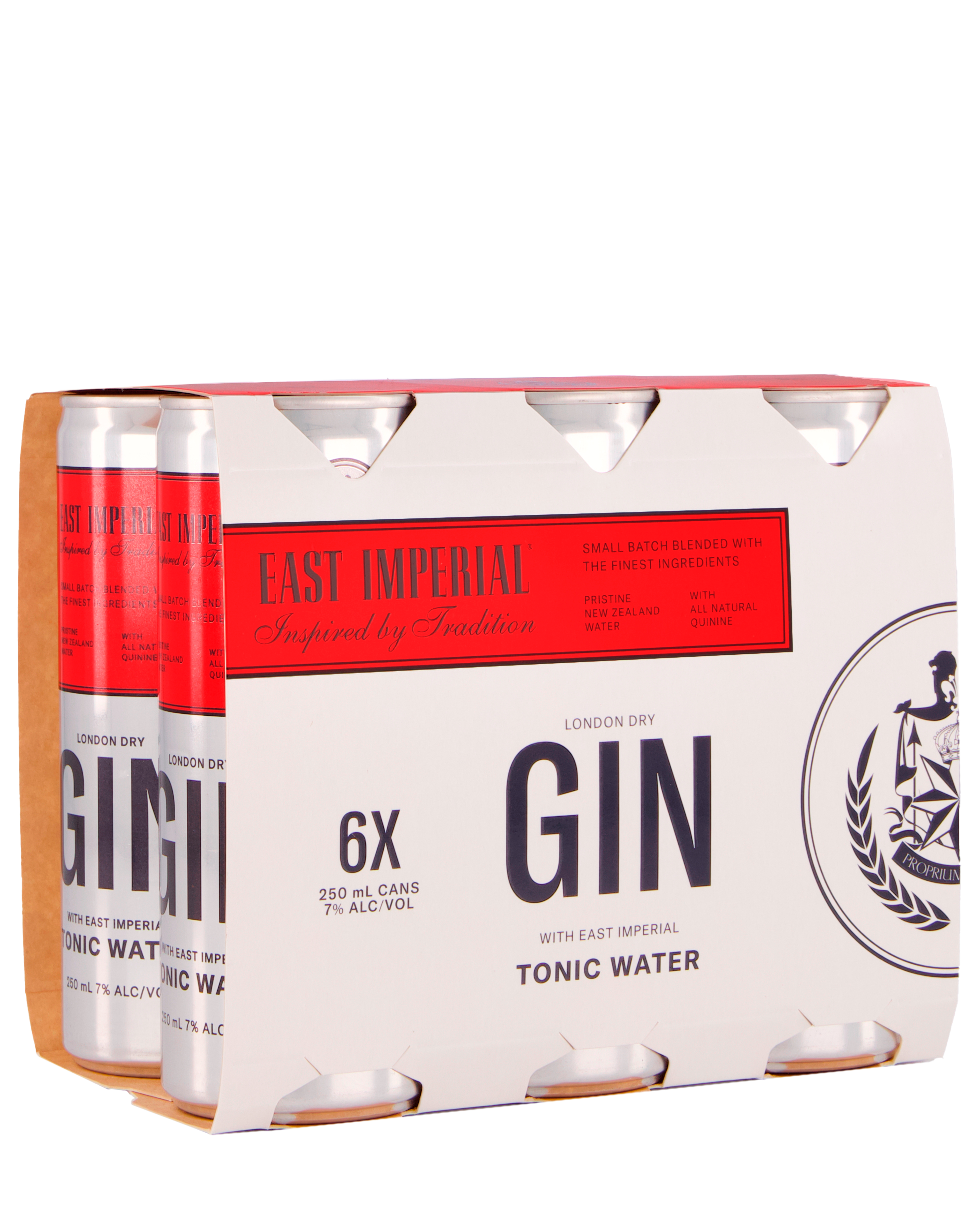 East Imperial London Dry Gin and Tonic 7% 6 Pack Cans 250ml