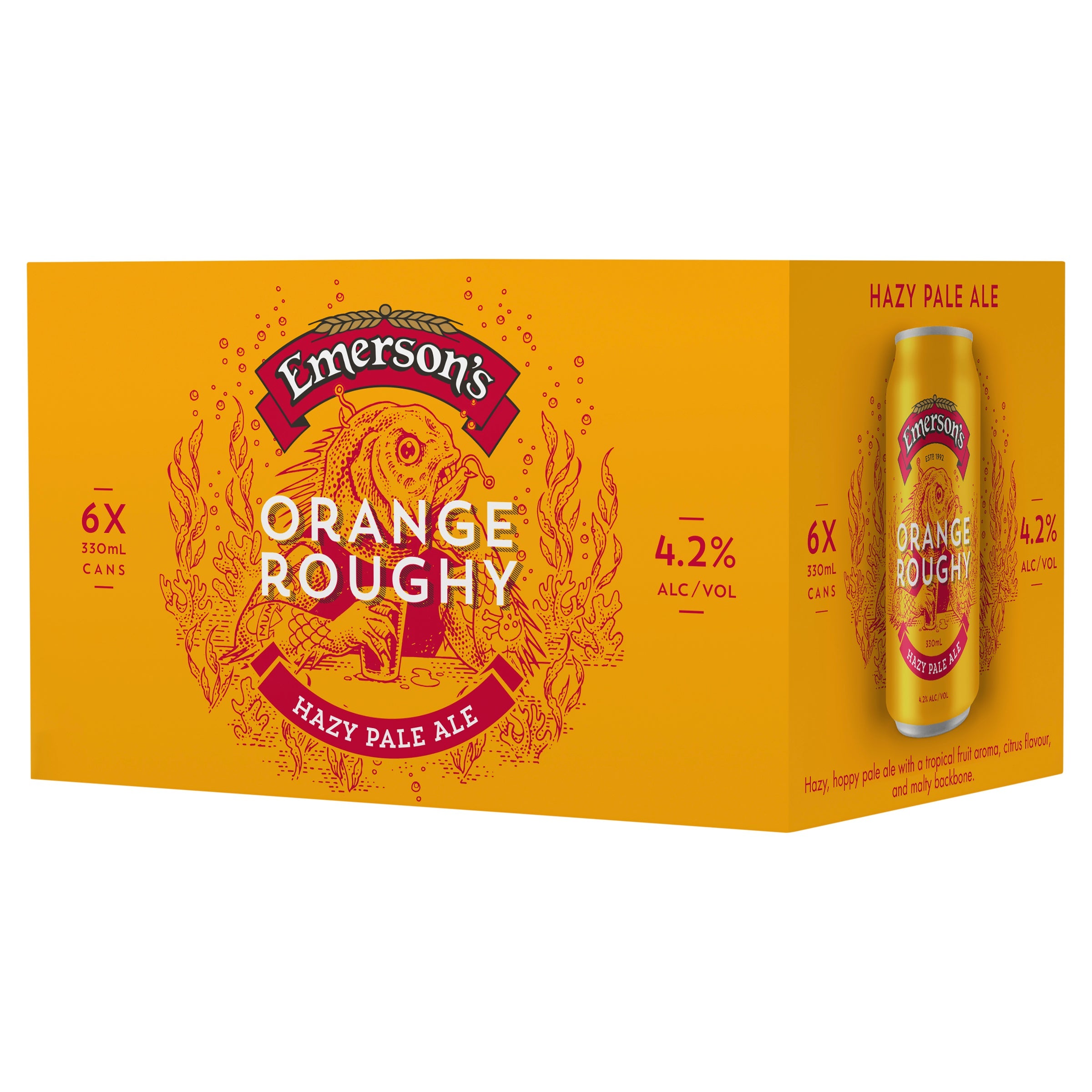 Emersons Orange Roughy 6 Pack Cans 330ml