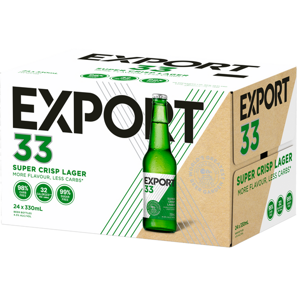 Export 33 24 Pack Bottles 330ml