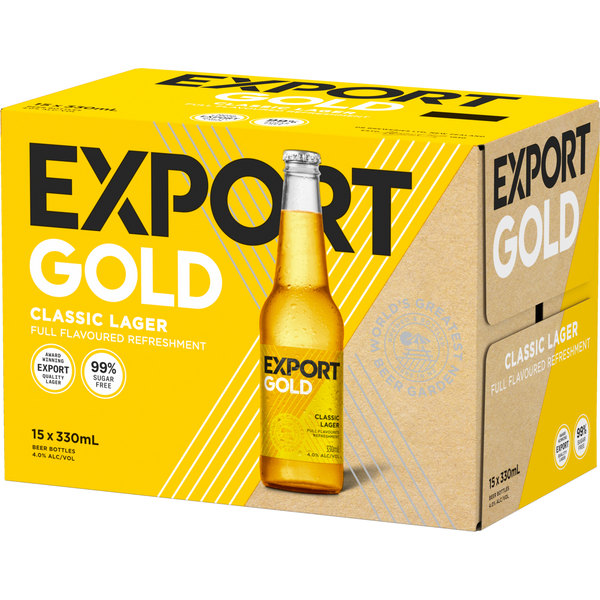 Export Gold 15 Pack Bottles 330ml