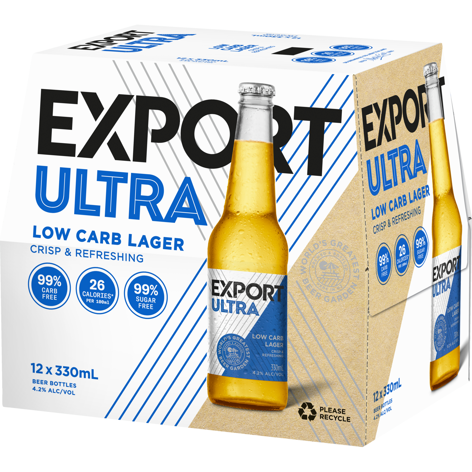 Export Ultra Low Carb 12 Pack Bottles 330ml