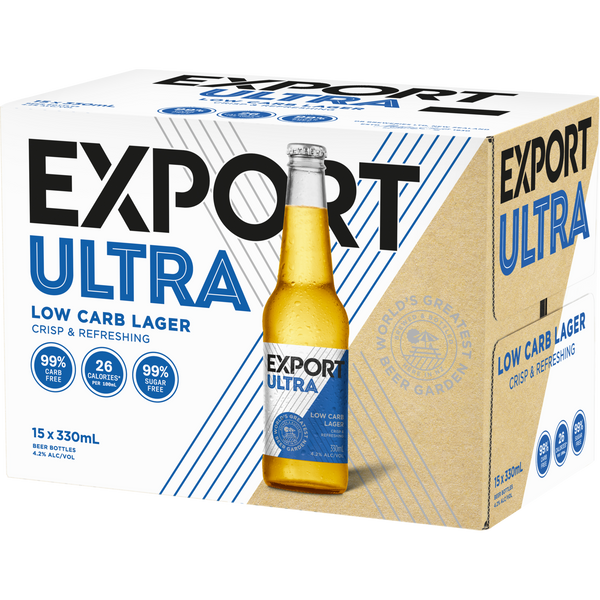 Export Ultra Low Carb 15 Pack Bottles 330ml
