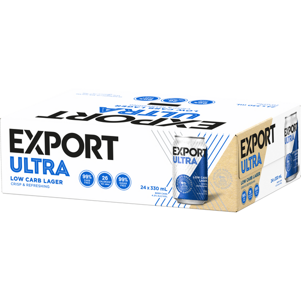 Export Ultra Low Carb 24 Pack Cans 330ml