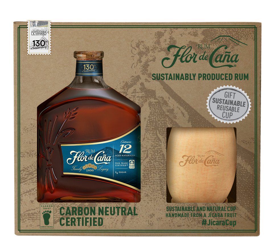 Flor de Cana Rum 12YO Sustainable Cup Gift Pack 700ml