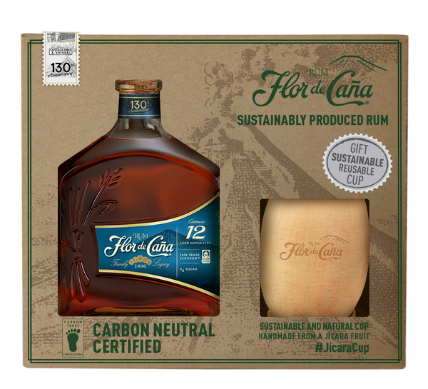 Flor de Cana Rum 12YO Sustainable Cup Gift Pack 700ml