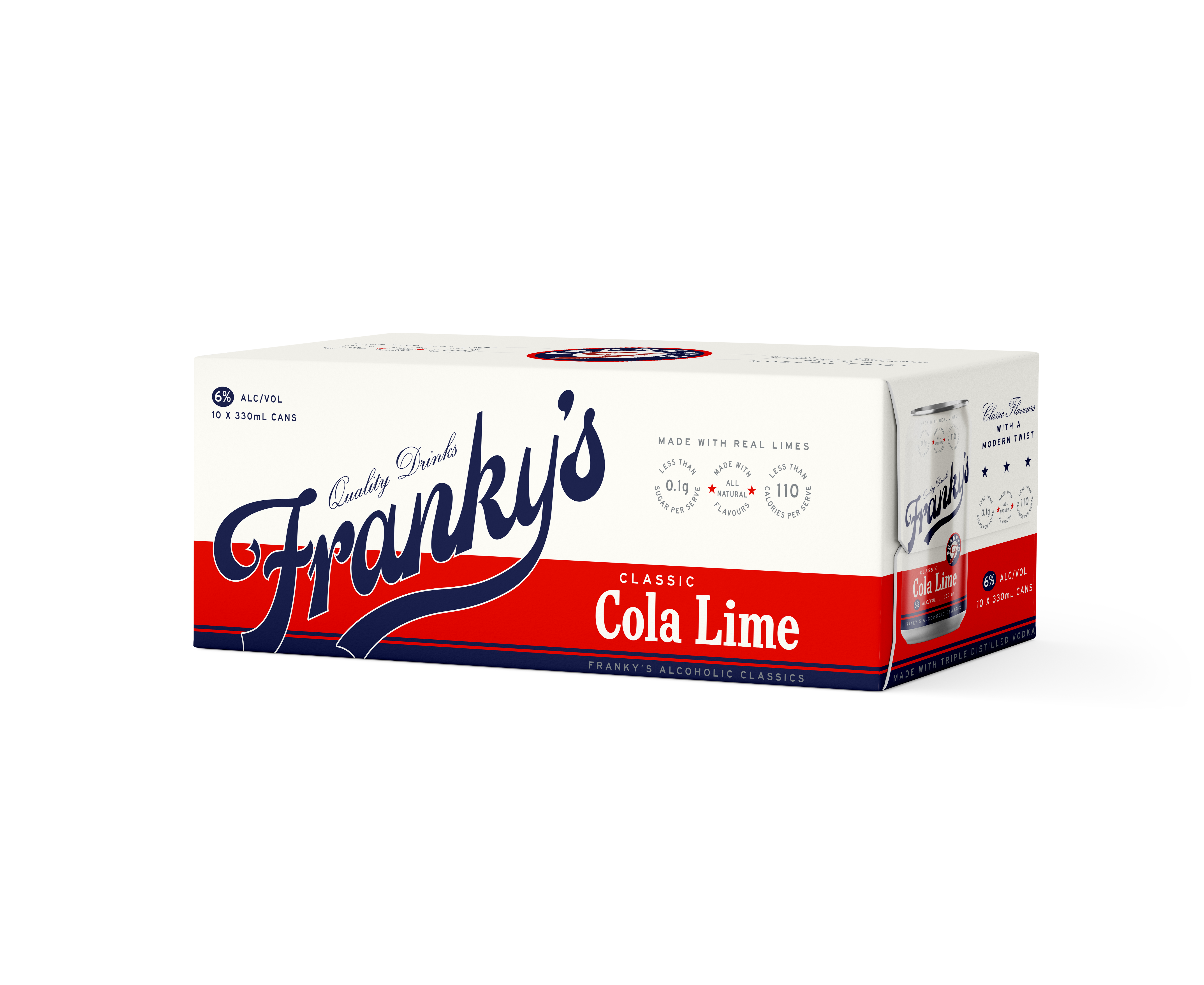 Franky's Cola Lime 6% 10 Pack Cans 330ml