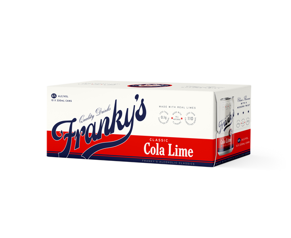 Franky's Cola Lime 6% 10 Pack Cans 330ml