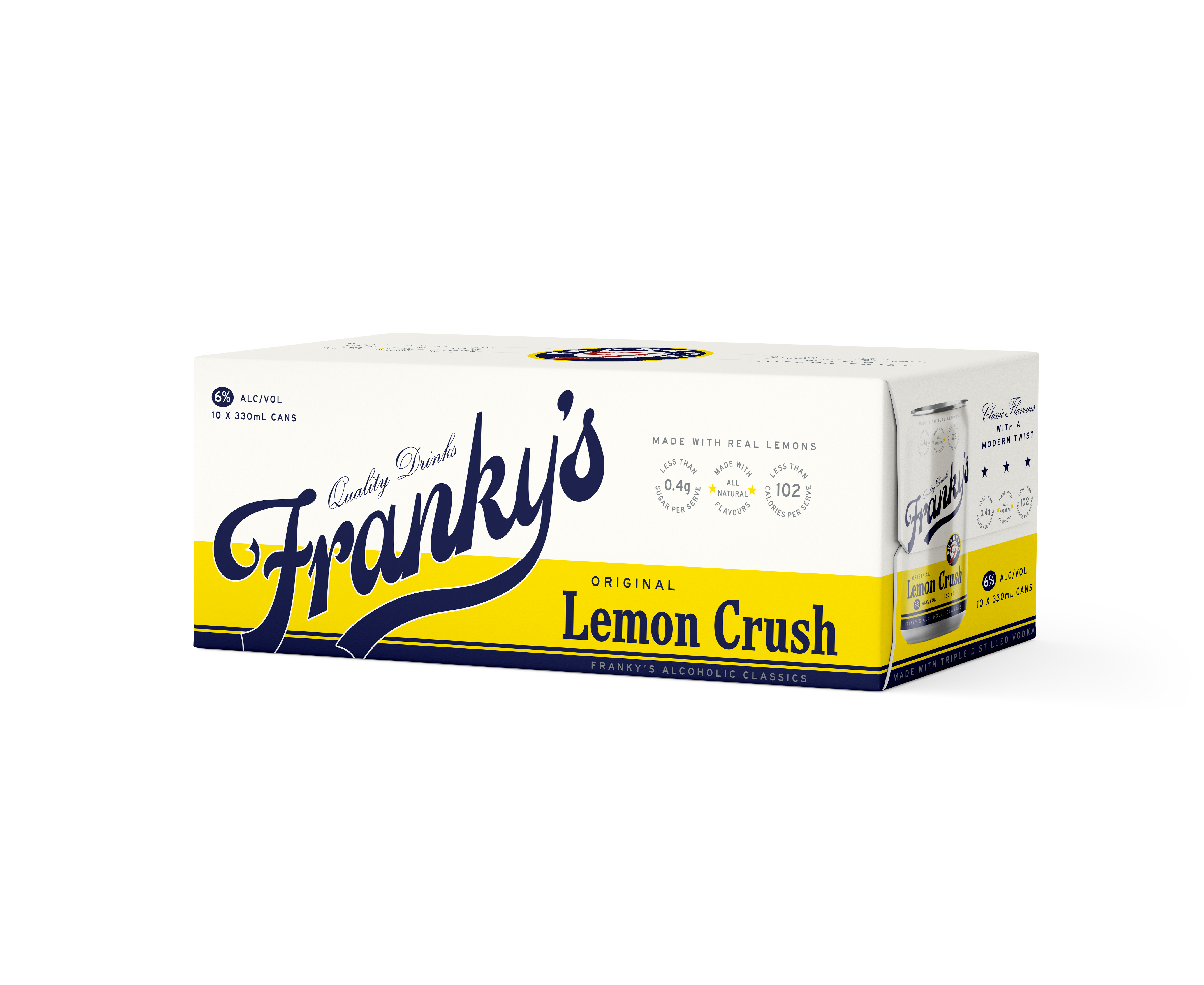 Franky's Lemon Crush 6% 10 Pack Cans 330ml