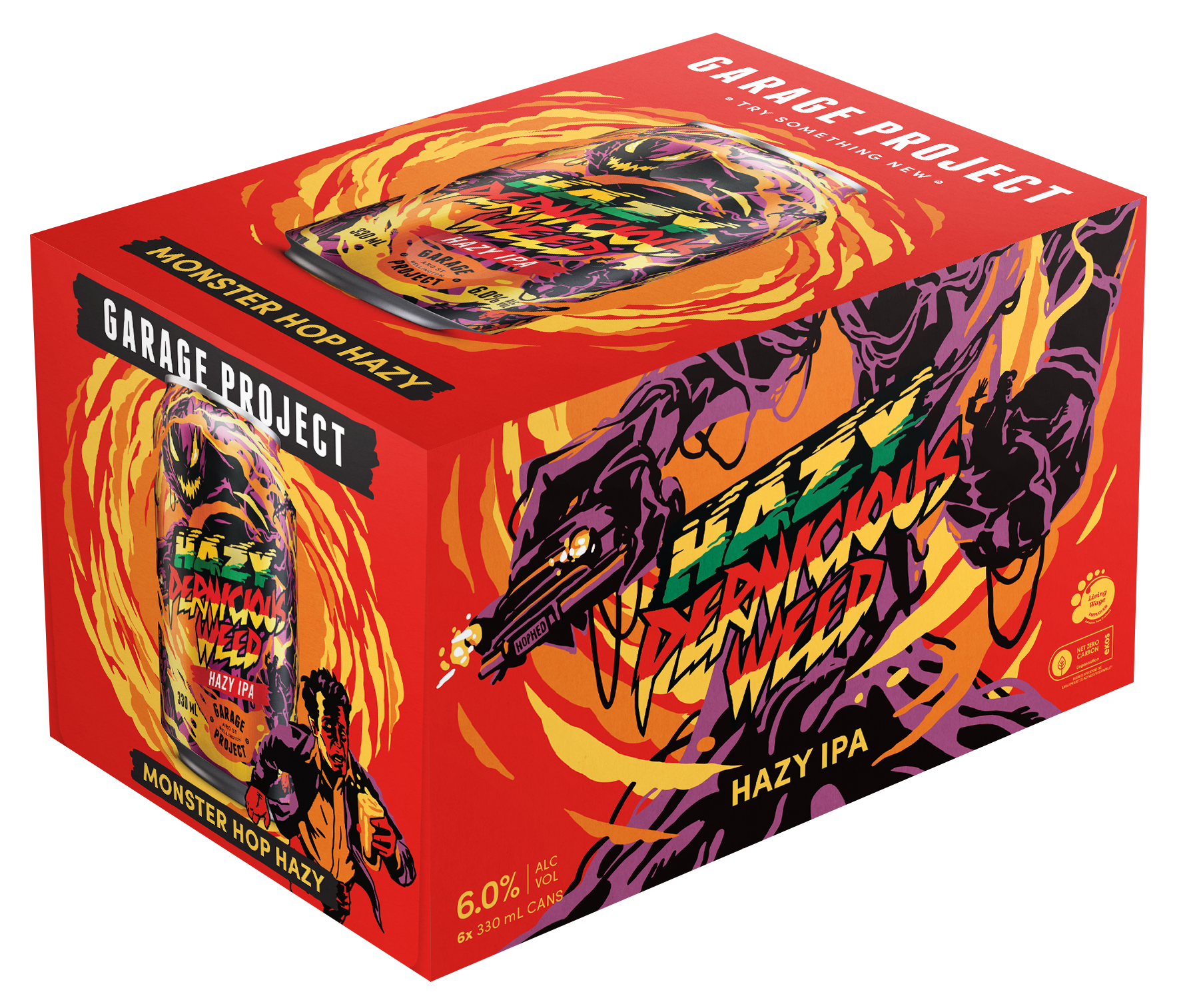 Garage Project Hazy Pernicious Weed 6 Pack Cans 330ml