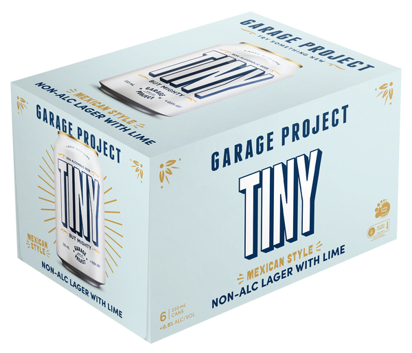 Garage Project Tiny Lager with Lime <0.5% 6 Pack Cans 330ml