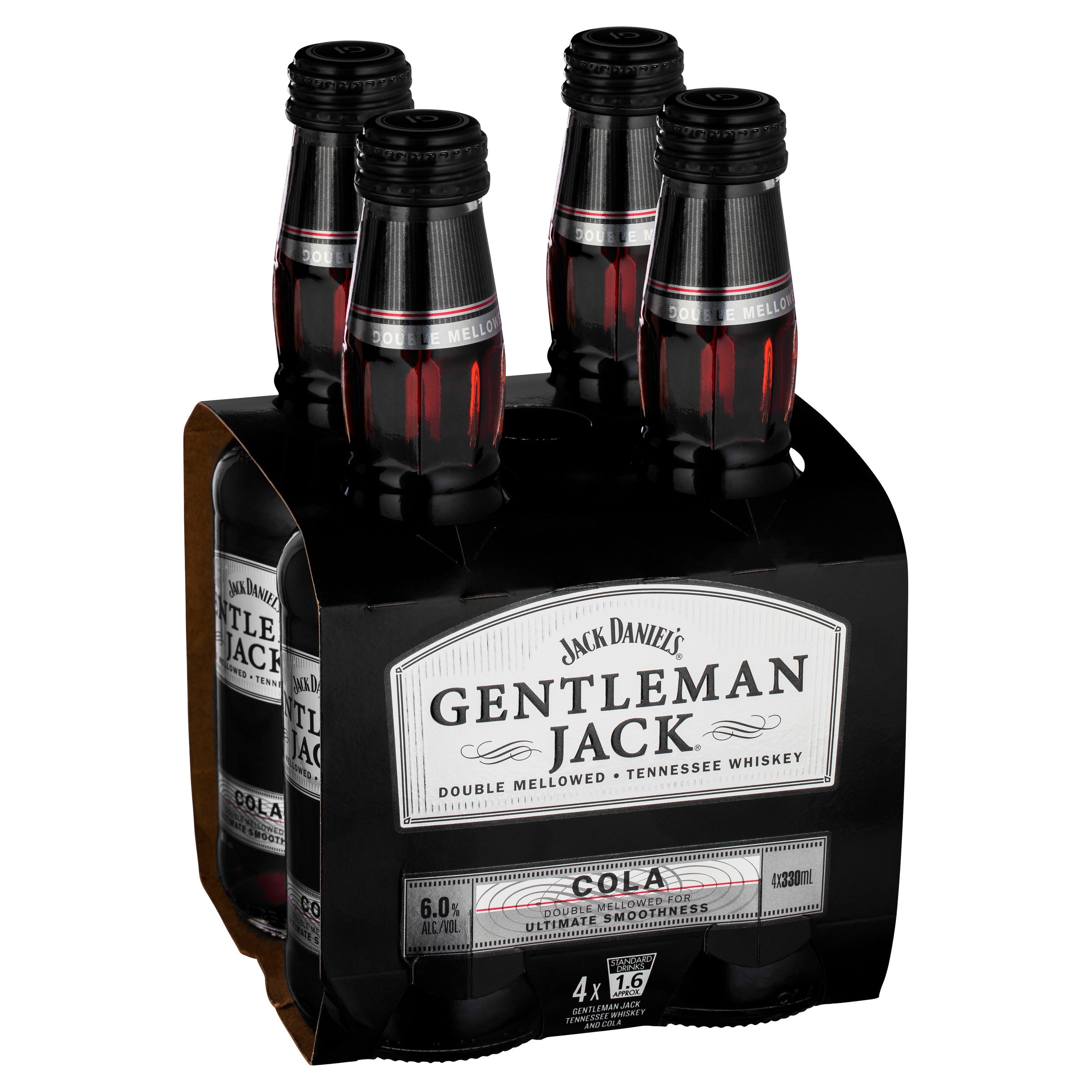 Gentleman Jack & Cola 6% 4 Pack Bottles 330ml