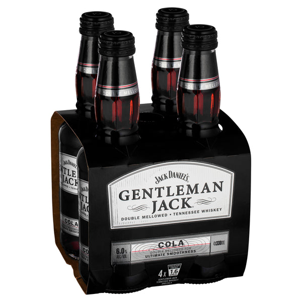 Gentleman Jack & Cola 6% 4 Pack Bottles 330ml