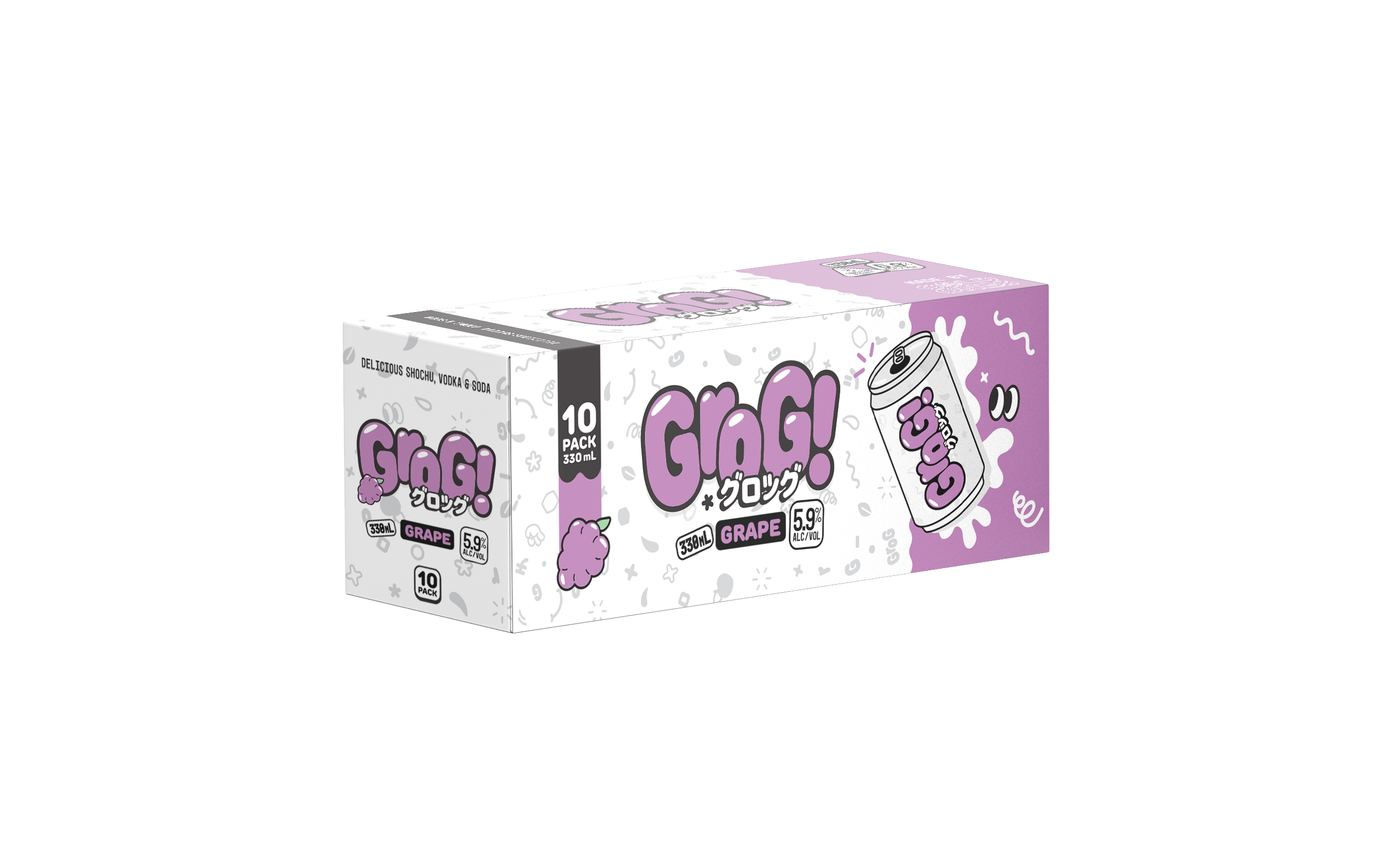 Grog Grape 5.9% 10 Pack Cans 330ml