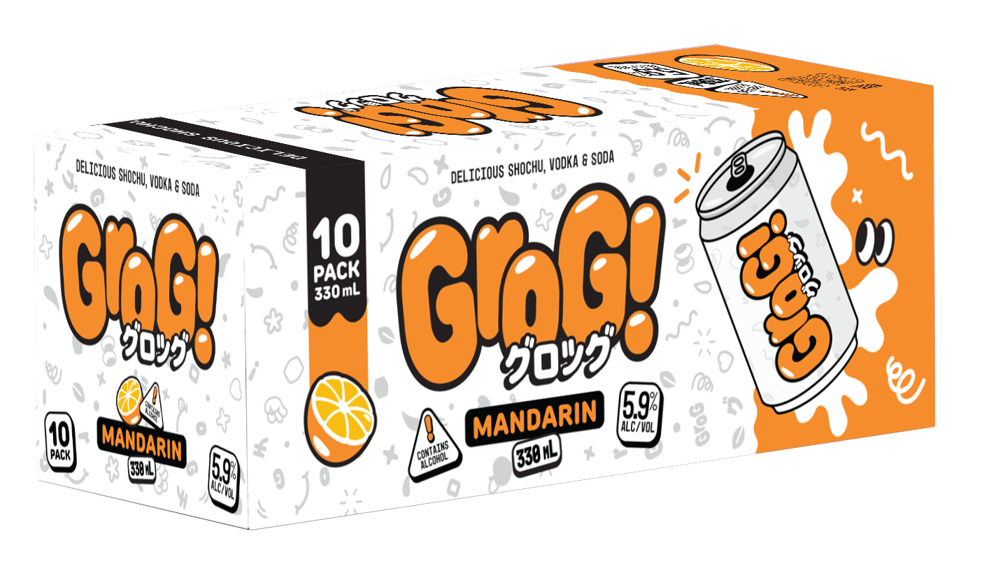 Grog Mandarin 5.9% 10 Pack Cans 330ml