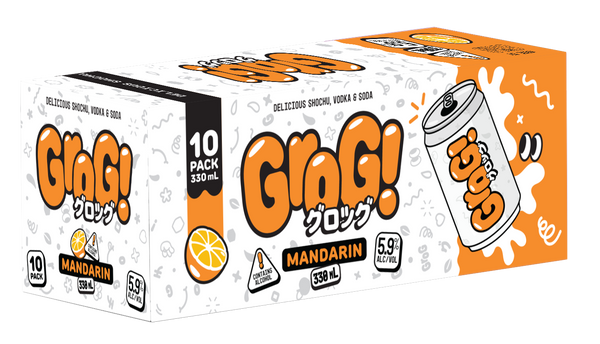 Grog Mandarin 5.9% 10 Pack Cans 330ml