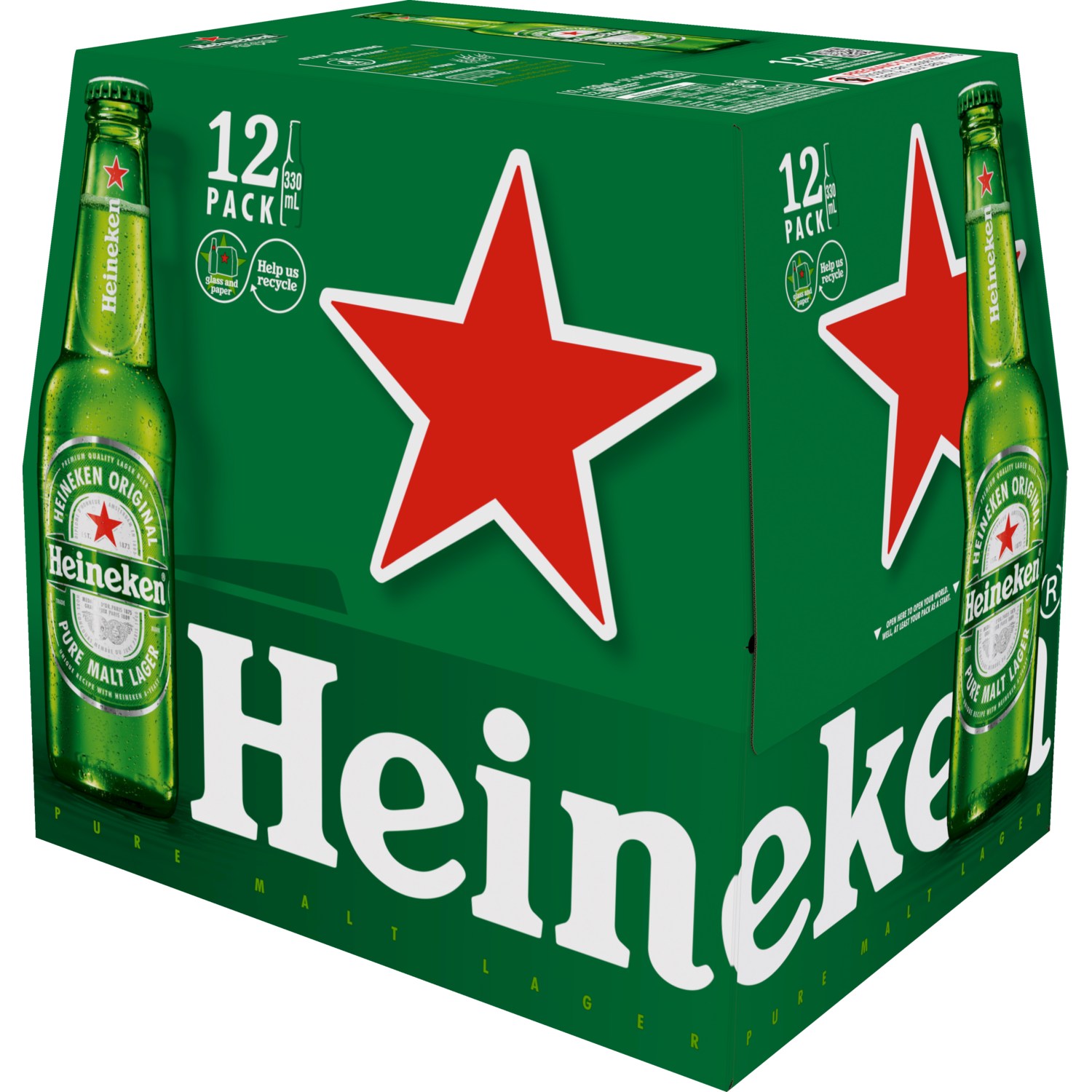 Heineken 12 Pack Bottles 330ml