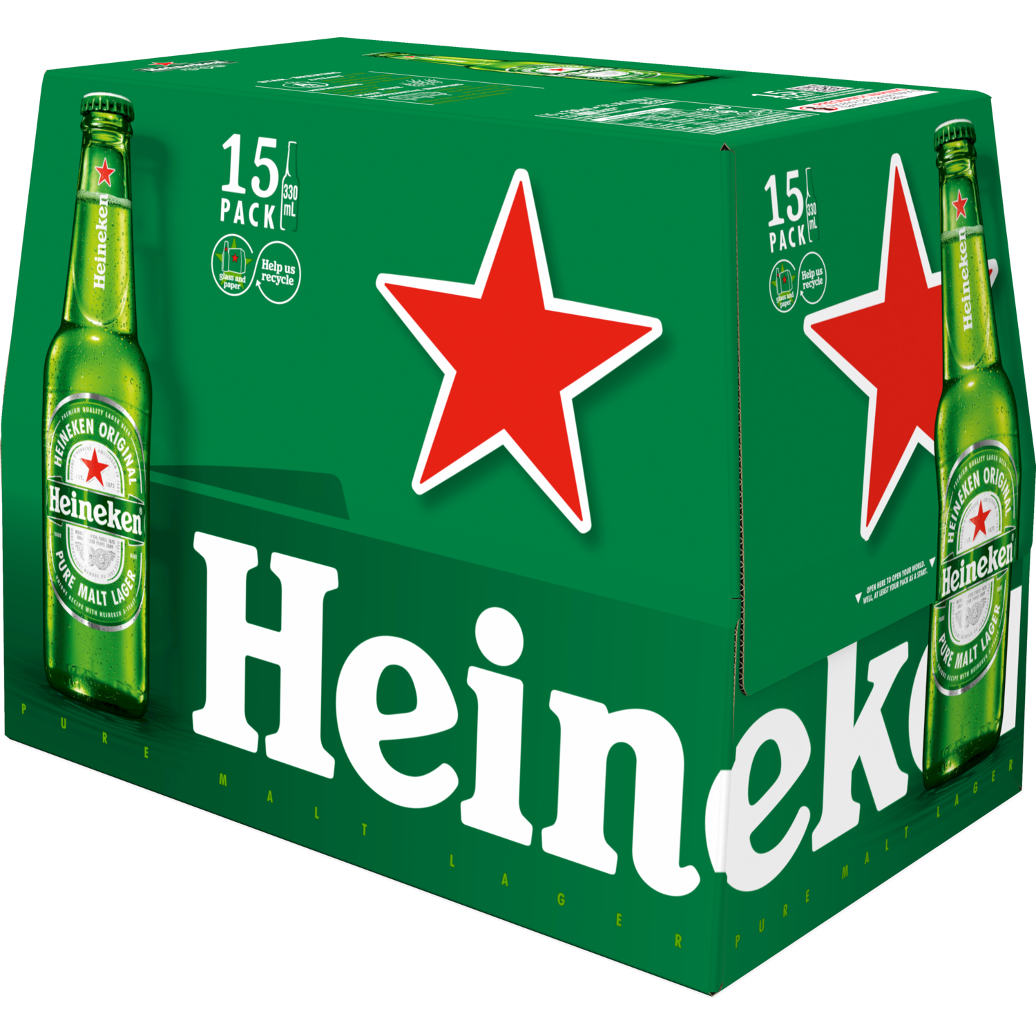 Heineken 15 Pack Bottles 330ml
