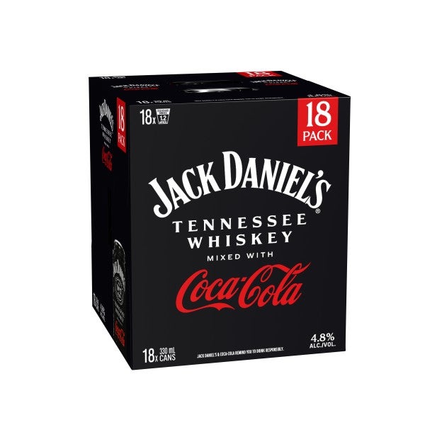 Jack Daniel's & Coca-Cola 4.8% 18 Pack Cans 330ml