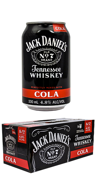 Jack Daniels & Cola 4.8% 8 Pack Cans 330ml