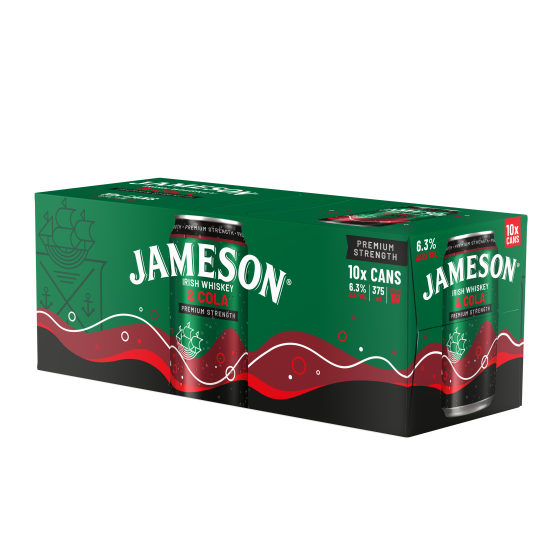 Jameson & Cola 6.3% 10 Pack Cans 375ml