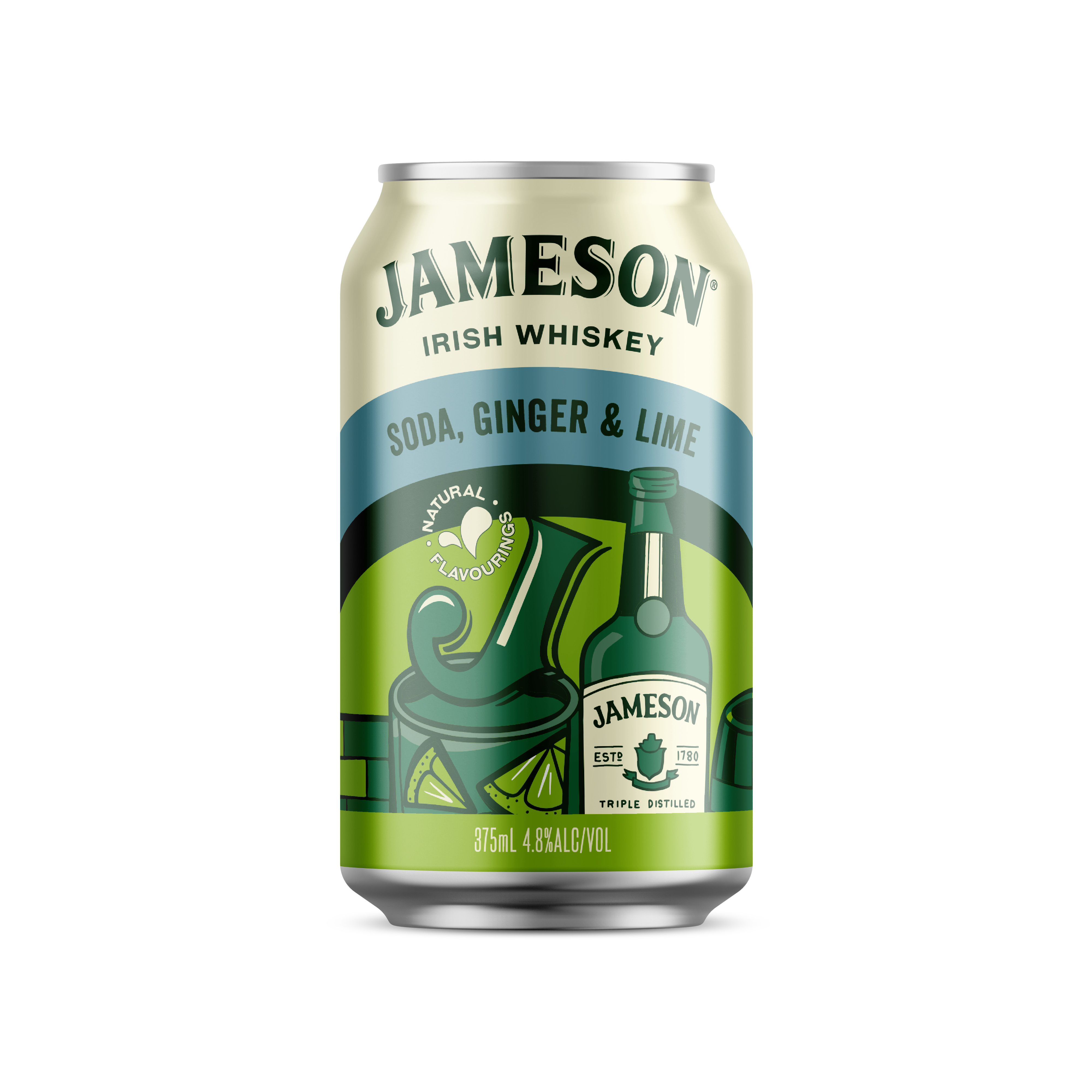 Jameson Soda Ginger & Lime 4.8% 10 Pack Cans 375ml
