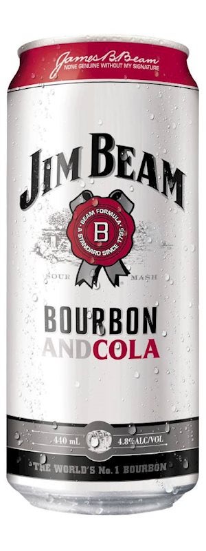 Jim Beam & Cola 4.8% 4 Pack Cans 440ml