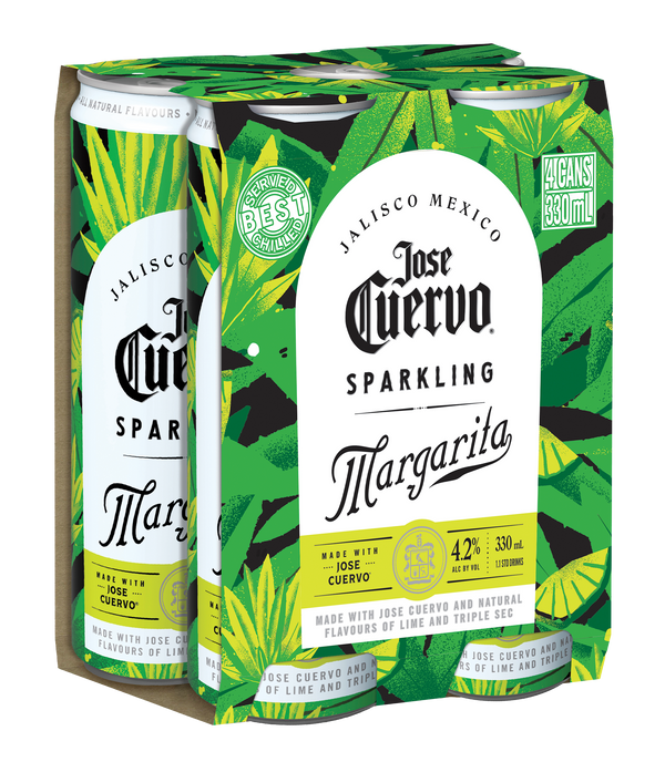 Jose Cuervo Sparkling Margarita 4.2% 4 Pack Cans 330ml