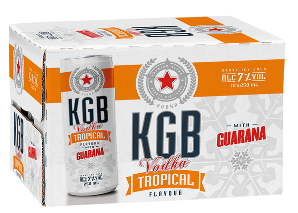 KGB Tropical Guarana 7% 12 Pack Cans 250ml