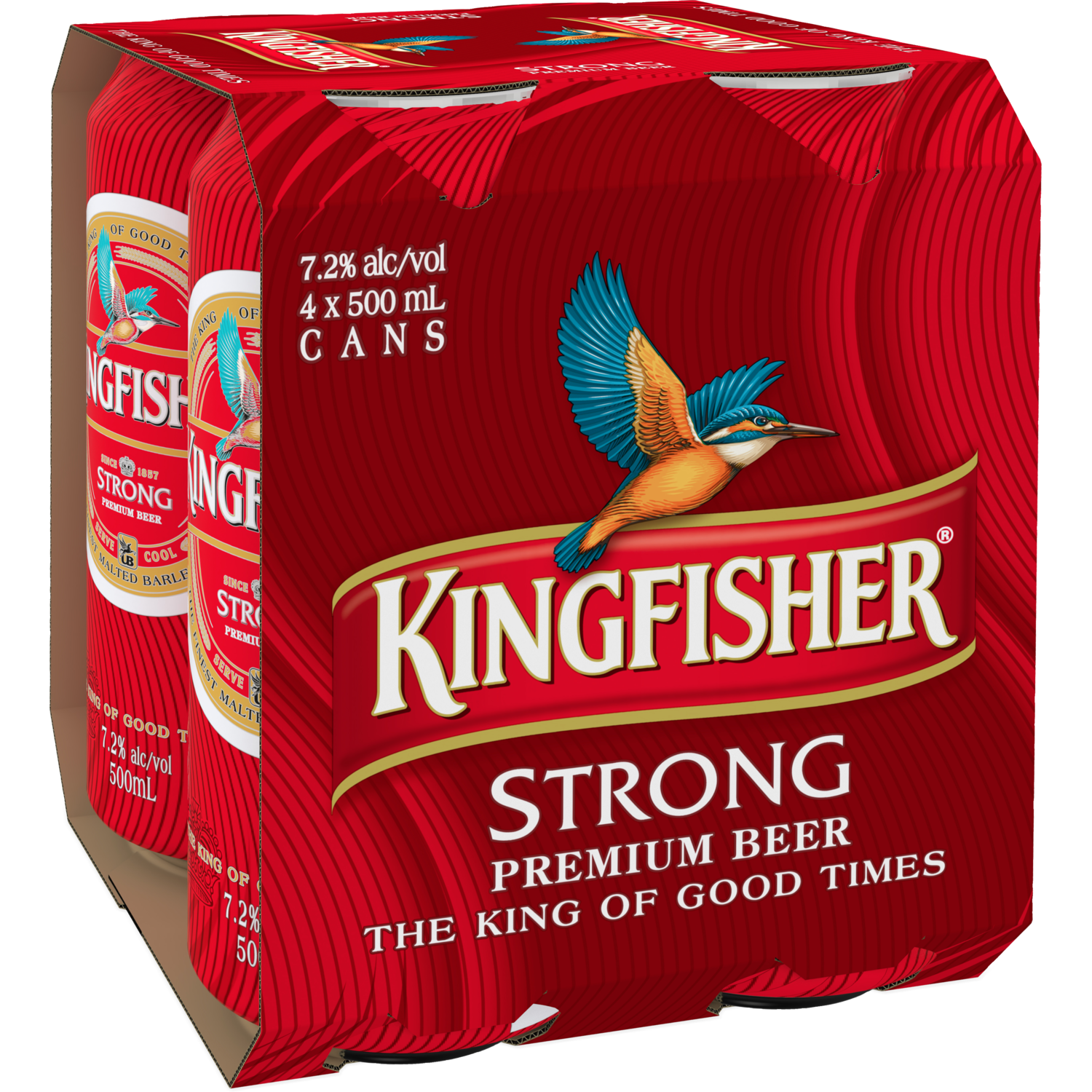 Kingfisher Strong 4 Pack Cans 500ml