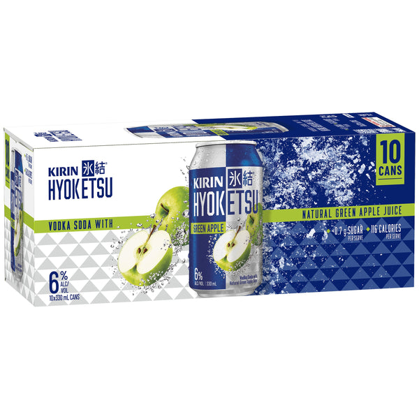 Kirin Hyoketsu Green Apple 6% 10 Pack Cans 330ml