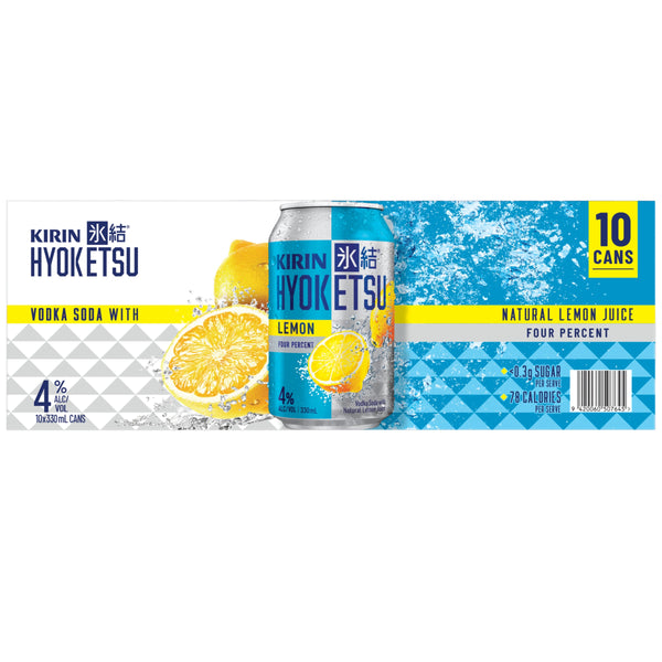 Kirin Hyoketsu Lemon 4% 10 Pack Cans 330ml