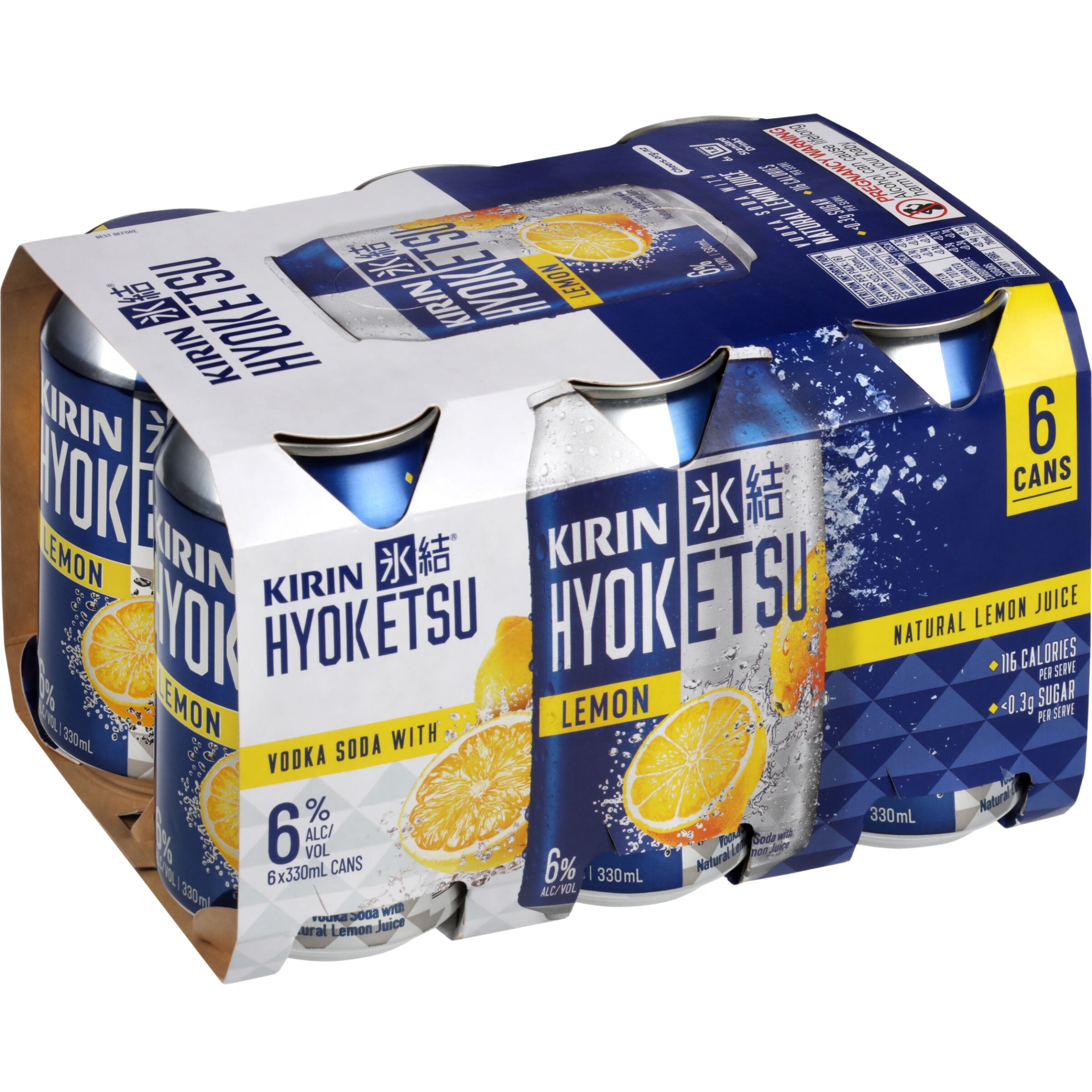 Kirin Hyoketsu Lemon 6% 6 Pack Cans 330ml