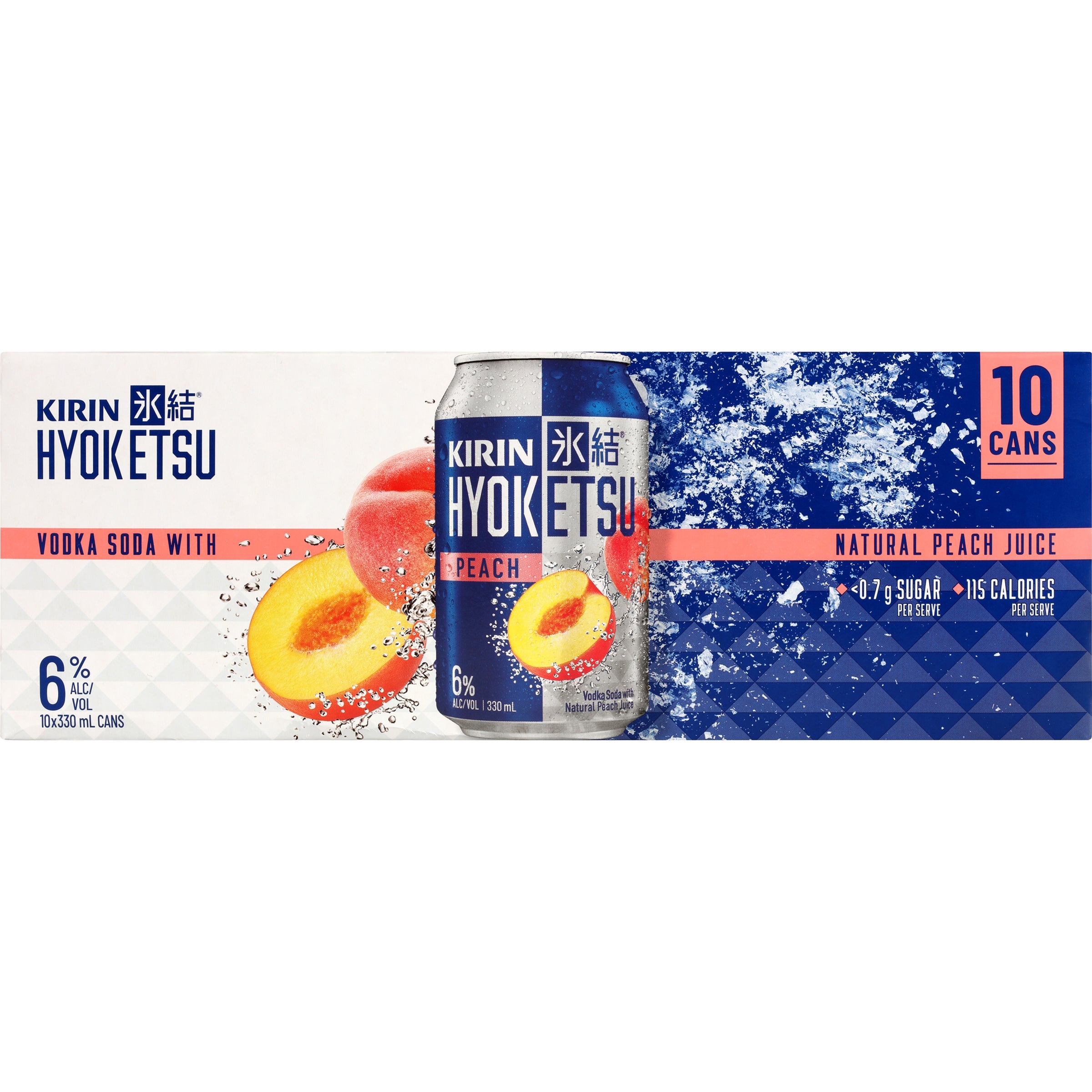 Kirin Hyoketsu Peach 6% 10 Pack Cans 330ml