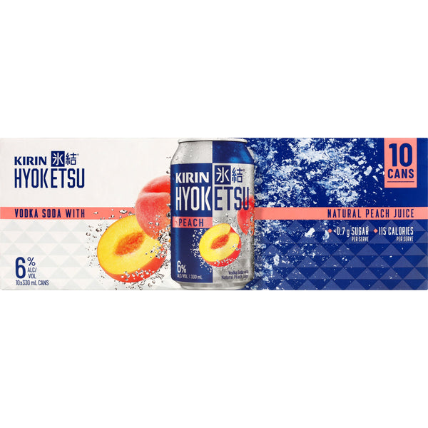 Kirin Hyoketsu Peach 6% 10 Pack Cans 330ml